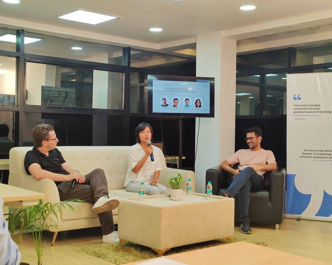 A panel session at a community event